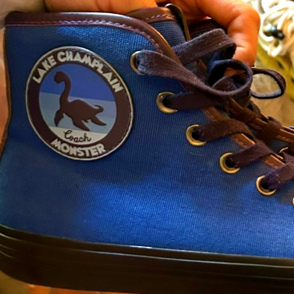 Coach Lake Champlain Monster "Champy" limited edition high top sneaker. - Picture 1 of 4